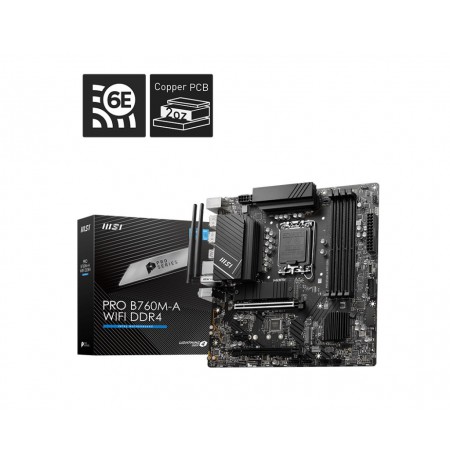 MSI PRO B760M-A WIFI DDR4 motherboard LGA 1700 micro ATX