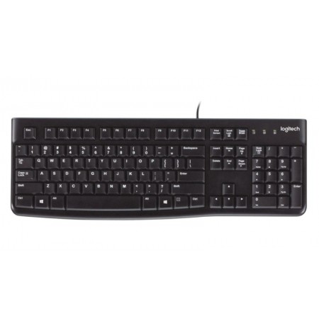 Klaviatūra laidinė Logitech K120 USB (920-002508),  juoda