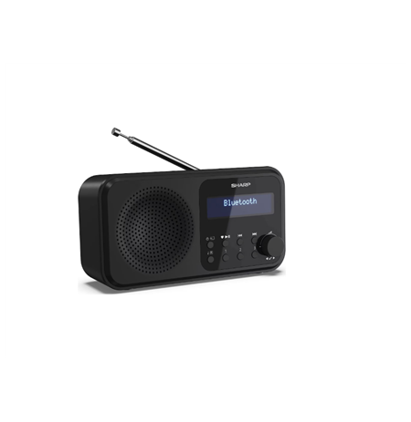 Sharp DR-P420(BK) Tokyo Portable Digital Radio, FM/DAB/DAB+, Bluetooth 5.0, USB or Battery Powered, Midnight Black