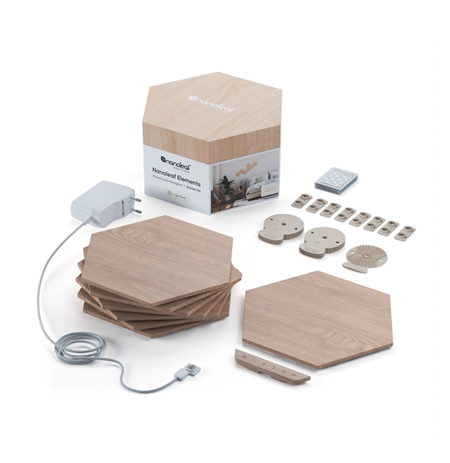 Nanoleaf Elements Wood Look Hexagons Starter Kit (7 panels)