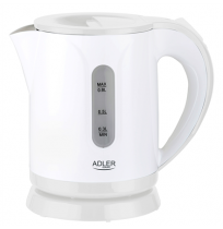 Adler | Kettle | AD 1371w | Electric | 850 W | 0.8 L | Stainless steel/Polypropylene | 360° rotational base | White