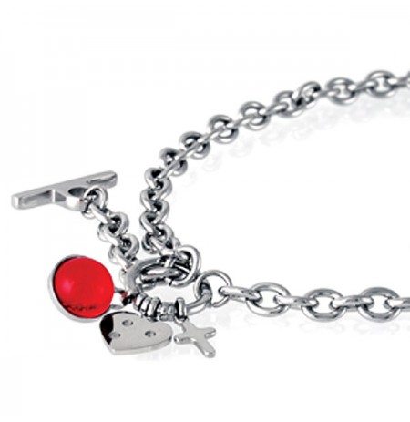 Vėrinys Storm Baril Charm Necklace Red