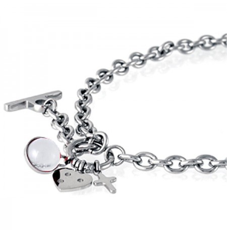 Vėrinys Storm Baril Charm Necklace White