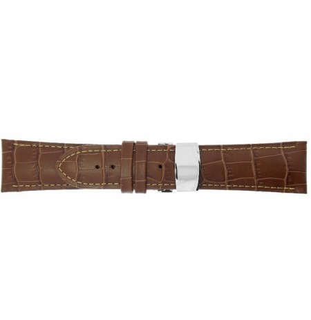 Laikrodžio dirželis  CONDOR Croco Grain su peteliškės formos sagtele  631R.02.22.W