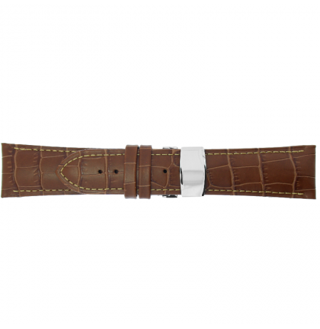Laikrodžio dirželis  CONDOR Croco Grain su peteliškės formos sagtele  631R.02.24.W