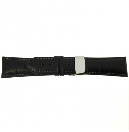 Laikrodžio dirželis  CONDOR Croco Grain su peteliškės formos sagtele 631R.01.24.W