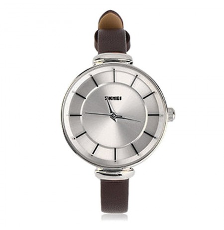SKMEI 1184CL Silver Case Light Brown