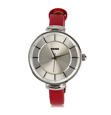SKMEI 1184CL Silver Case Light Red