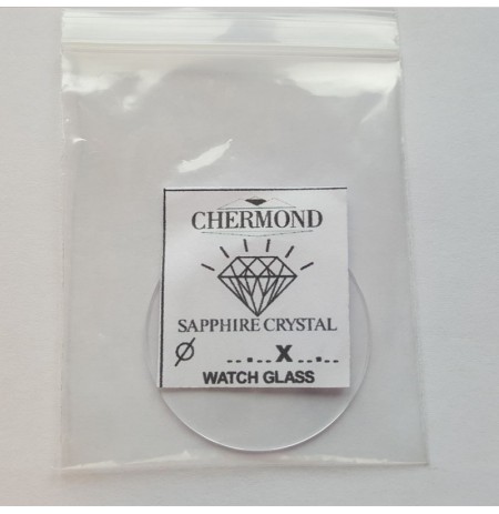 33.5X1,0-mm Safyrinis. Laikrodžio stikliukas