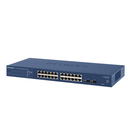 Netgear 24x 10/100/1000 port with 2 dedicated SFP ports (GUI-based Web Management