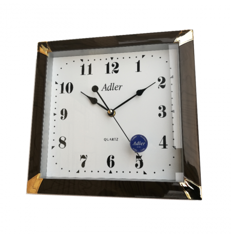ADLER 30089 DARK WALNUT Sieninis kvarcinis laikrodis