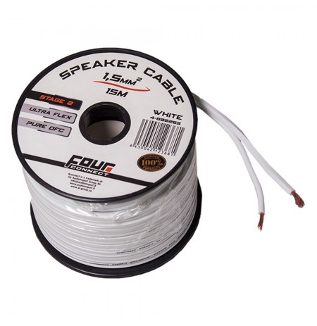 FOUR Connect 4-800263 OFC-minispool white 2x1.5mm2, 15m