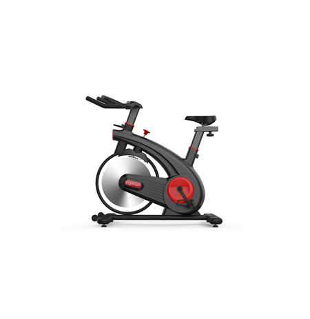 EQI Smart S200 Home Use Spin Bike, Adjustable resistance, 120 kg, 13 kg, Chain Driven, Black/Red, LCD display