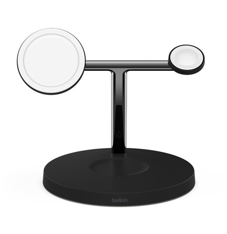 Belkin Pro MagSafe 3in1 Wireless Charging Stand + AC Power Adapter  BOOST CHARGE Black, 15 W