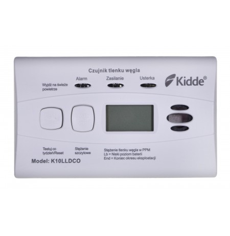 Anglies monoksido detektorius LCD K10LLDCO Kidde