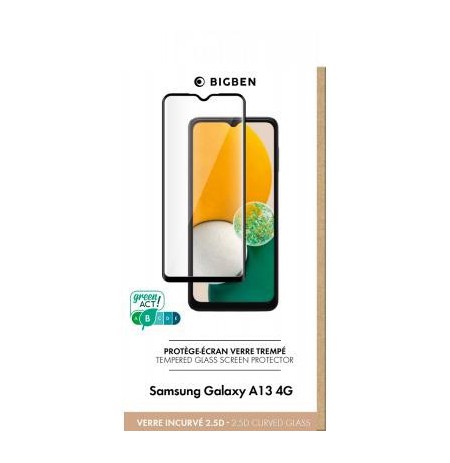Samsung Galaxy A13 4G Tempered 2.5D Screen Glass By BigBen Black