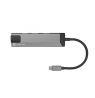 Natec Multi-Port Adapter Fowler Go 0.15 m, 	Slate, USB Type-C