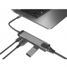 Natec Multi-Port Adapter Fowler Go 0.15 m, 	Slate, USB Type-C