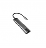 Natec Multi-Port Adapter Fowler Go 0.15 m, 	Slate, USB Type-C