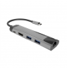 Natec Multi-Port Adapter Fowler Go 0.15 m, 	Slate, USB Type-C