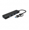 NATEC USB-C 3.0 Hub Mayfly 4-port + adapter USB-A