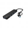 Natec USB 3.0 HUB, Mayfly, 4-Port, Black