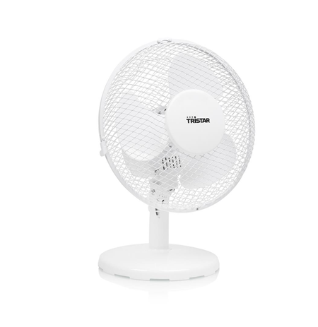 Tristar Desk fan VE-5721 Diameter 23 cm, White, Number of speeds 2, 30 W, Oscillation