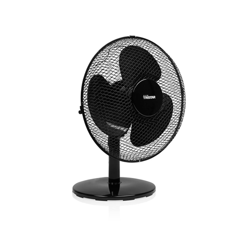 Tristar Desk fan VE-5725 Diameter 30 cm, Black, Number of speeds 3, 40 W, Oscillation