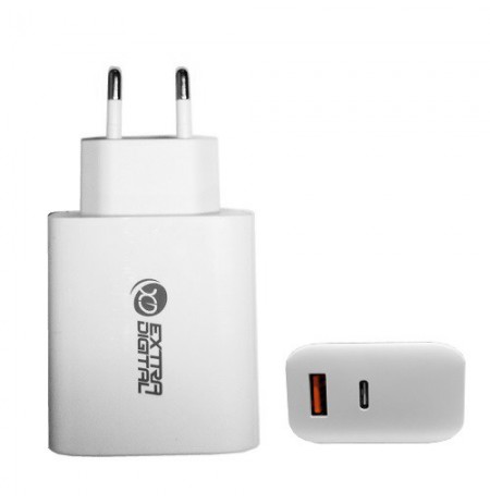 Kroviklis GaN USB Type-C, USB Type-A: 65W, PPS