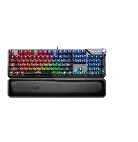 MSI Gaming Keyboard  VIGOR GK71 SONIC BLUE RGB LED light, US, Wired, Black, Blue Switches, Numeric keypad