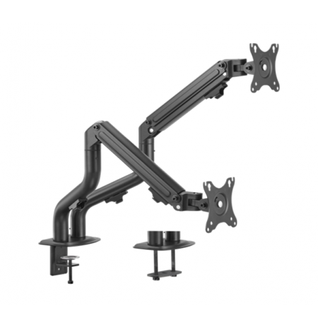 Gembird MA-DA2-02 Adjustable desk 2-display mounting arm (tilting), 17”-32”, up to 8 kg