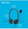 HP Stereo USB Headset G2 Wired Head-band Office/Call center Black