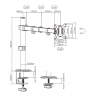 Gembird MA-D1-01 monitor mount / stand 81.3 cm (32") Black Desk