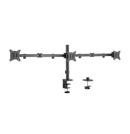 Gembird MA-D3-01 Adjustable desk 3-display mounting arm (rotate, tilt, swivel), 17”-27”, up to 7 kg