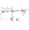 Gembird MA-D3-01 Adjustable desk 3-display mounting arm (rotate, tilt, swivel), 17”-27”, up to 7 kg