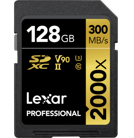LEXAR PRO 2000X SDHC/SDXC UHS-II U3(V90) R300/W260 (W/O CARDREADER) 128GB