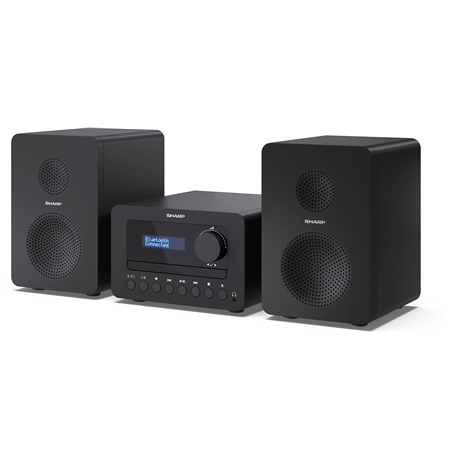 Sharp XL-B520D(BK) Tokyo Hi-Fi Micro System 2.0, FM/DAB/DAB+/USB, CD, Bluetooth 5.0, Aux-in, Black