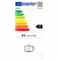 Philips | Monitor | 346E2LAE | 34 " | VA | WQHD | 21:9 | 100 Hz | 4 ms | 3440 x 1440 | 300 cd