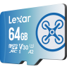 LEXAR FLY MICROSDXC 1066X UHS-I / R160/W60MB (C10/A2/V30/U3) 64GB