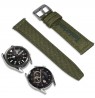 Laikrodžio dirželis TIMBERLAND STRAP SAPO L GREEN FABRIC GUN 22 mm