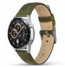 Laikrodžio dirželis TIMBERLAND STRAP SAPO L GREEN FABRIC GUN 22 mm