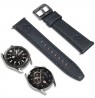 Laikrodžio dirželis TIMBERLAND STRAP LACANDON L BLUE LEATHER GUN 22 mm