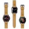 Laikrodžio dirželis TIMBERLAND STRAP ASHBY L WHEAT LEATHER GUN SS 22 mm