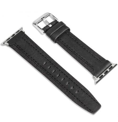 Laikrodžio dirželis TIMBERLAND STRAP BAINBRIDGE L BLACK LEATHER SS 22 mm