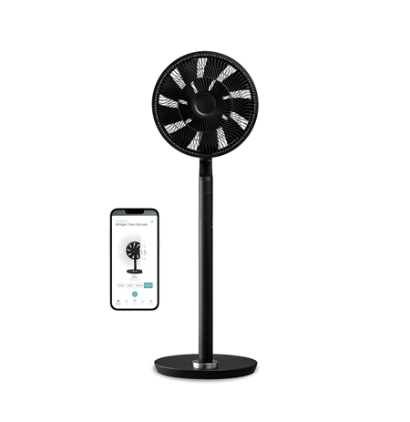 Duux Fan Whisper Flex Ultimate Smart Diameter 34 cm, Black, Number of speeds 30, 3-26 W, Oscillation