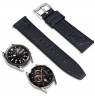 Laikrodžio dirželis TIMBERLAND STRAP VALDIVIAN L BLUE LEATHER SS 22 mm