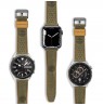 Laikrodžio dirželis TIMBERLAND STRAP DAINTREE L GREEN LEATHER GUN 22 mm