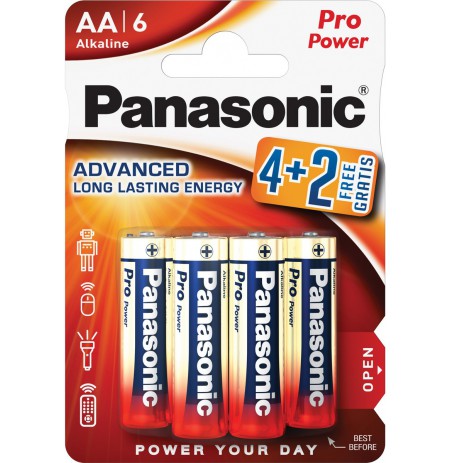 Panasonic Pro Power battery LR6PPG/6B (4+2)