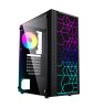 Gembird Fornax 2500 ARGB Gaming ATX computer case, Midi Tower, backlight,  Black