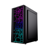 Gembird Fornax 2500 ARGB Gaming ATX computer case, Midi Tower, backlight,  Black